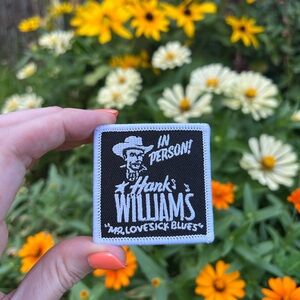🤠 Hank Williams Black & White Patch